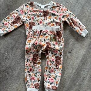 Floral Animal Print Kids Matching Set